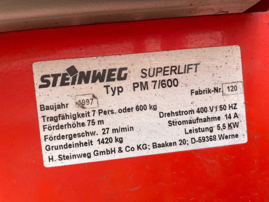 Winda budowlana Bocker Steinweg  PM 7/600 towarowo-osobowa 16-26m