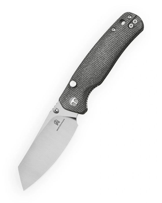 Nóż składany Bestechman Cicada's Wing-TL Black Canvas Micarta, Satin 10Cr15CoMoV (BMK24-M-3)