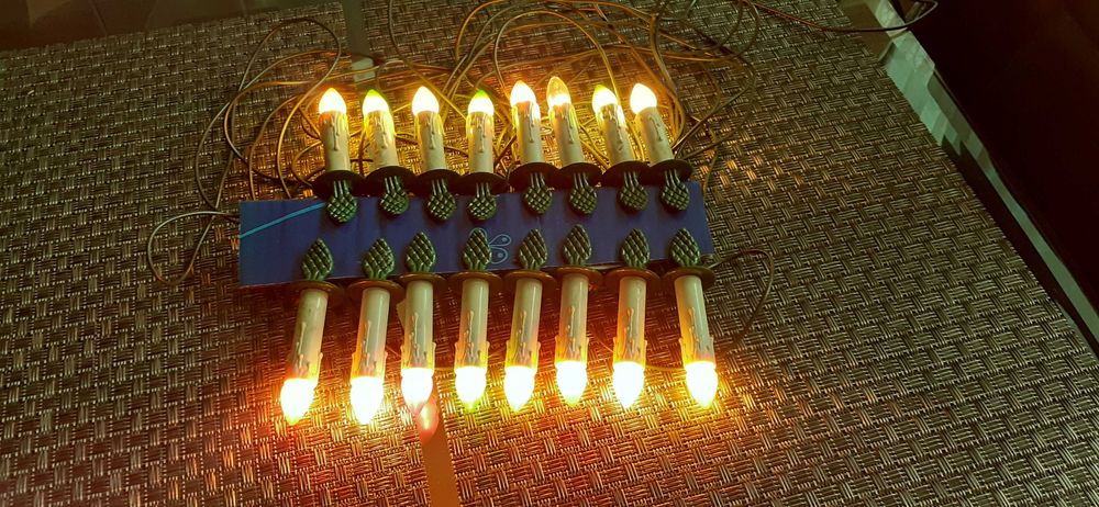 Lampki choinkowe swieczki z PRL -u