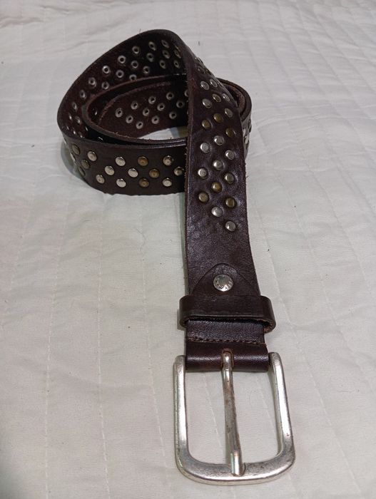 Włoski pasek skórzany regulowany