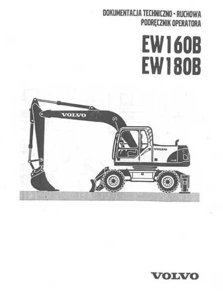 Volvo EW 140C, 160C, 180C, EW 160B, 180 B DTR instrukcja eksploatacji