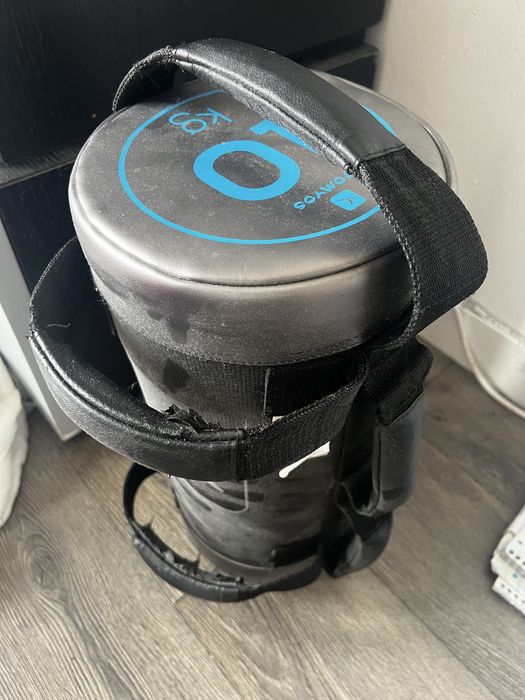 Bicicleta Estática Domyos + Halteres Ajustáveis + Saco de 10 kg