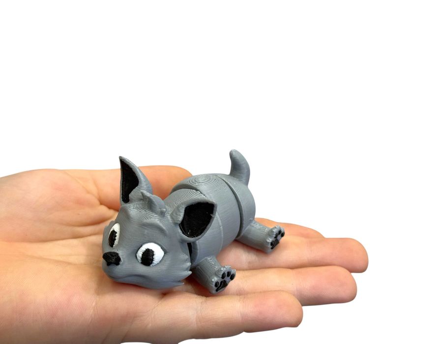 Piesek, pies 3D – przegubowa, ruchoma mini figurka, opcja brelok