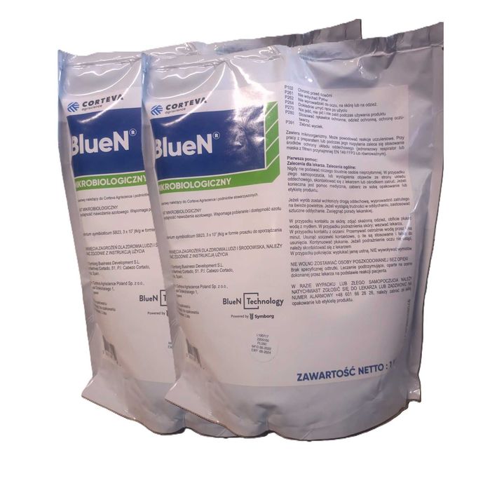 Blue N azot z powietrza BlueN Mikrobiologiczny 2kg AZOT Z POWIETRZA, Bakterie azotowe na 6 hektarów