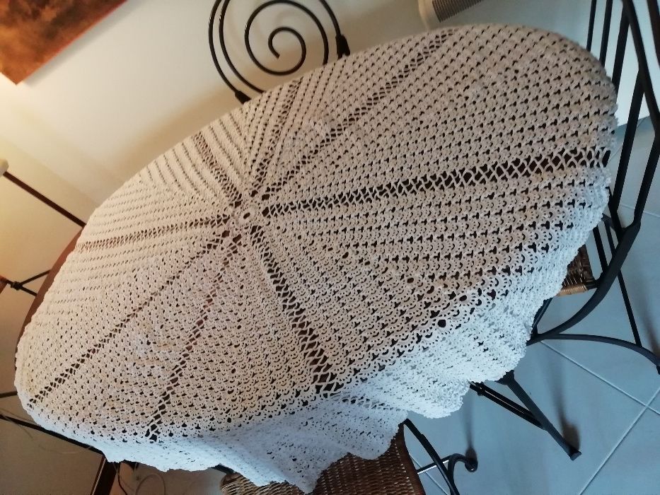 Toalha de mesa em crochet