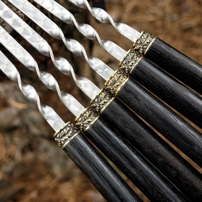 Набір шампурів "Полювальна шістка" в чохлі, набор шампуров на подарок