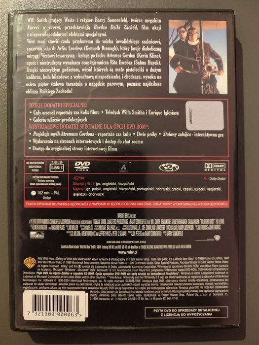 Wild Wild West Bardzo dziki zachód DVD