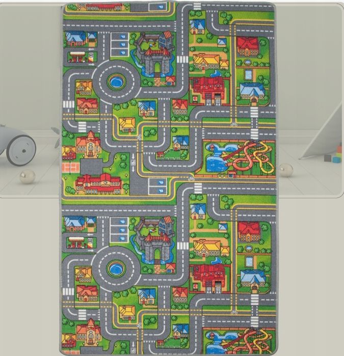 Nowy dywan dziecięcy uliczki miasto 100x150 cm