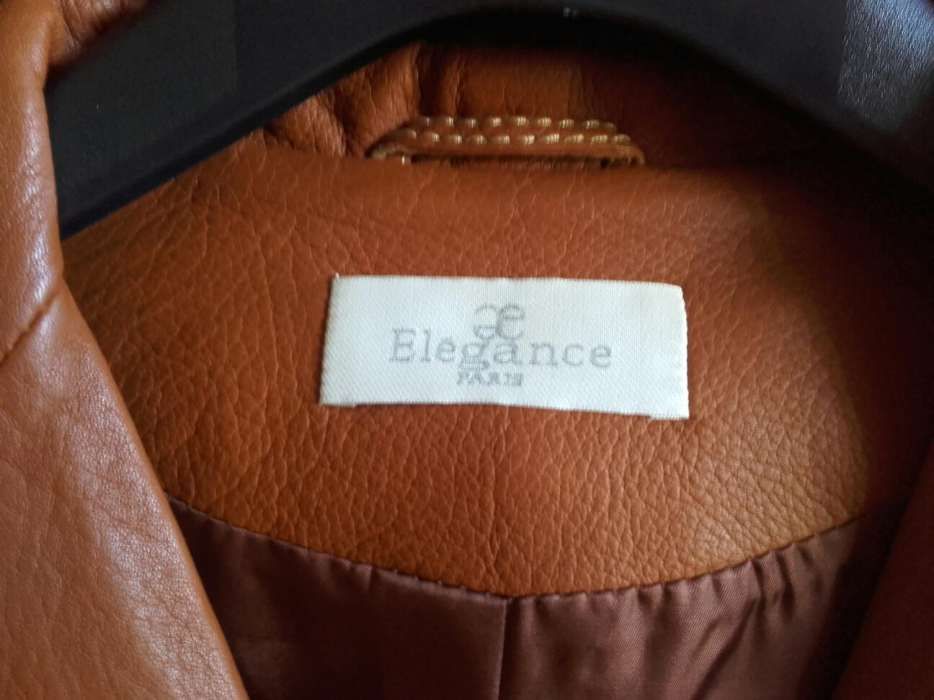 Casaco em pele cor de mel Elegance