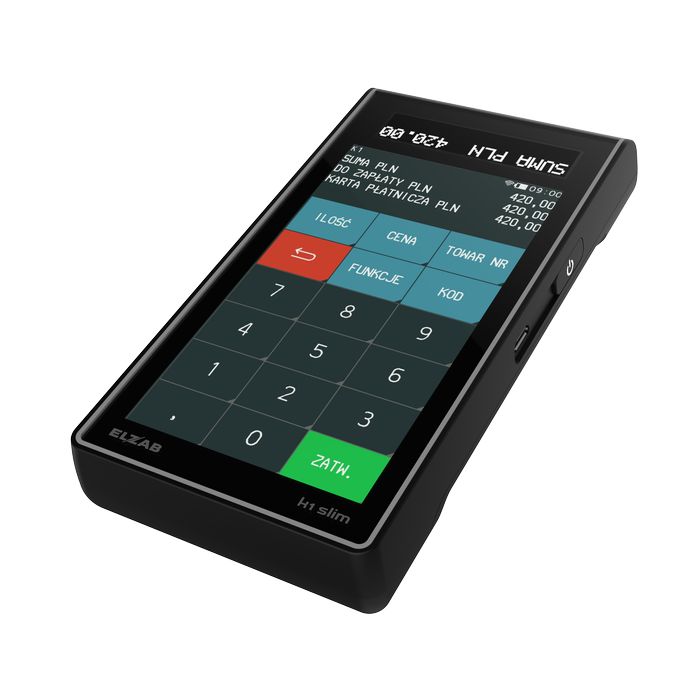 Kasa fiskalna Elzab Slim K1 ONLINE Bluetooth/WIFklawiatura dotykowa