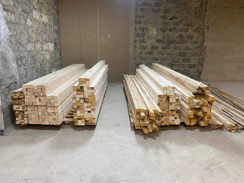 Брус струганий, будівельний, рейка 50х50, 40х40, 50х40, 40х20, 3м.