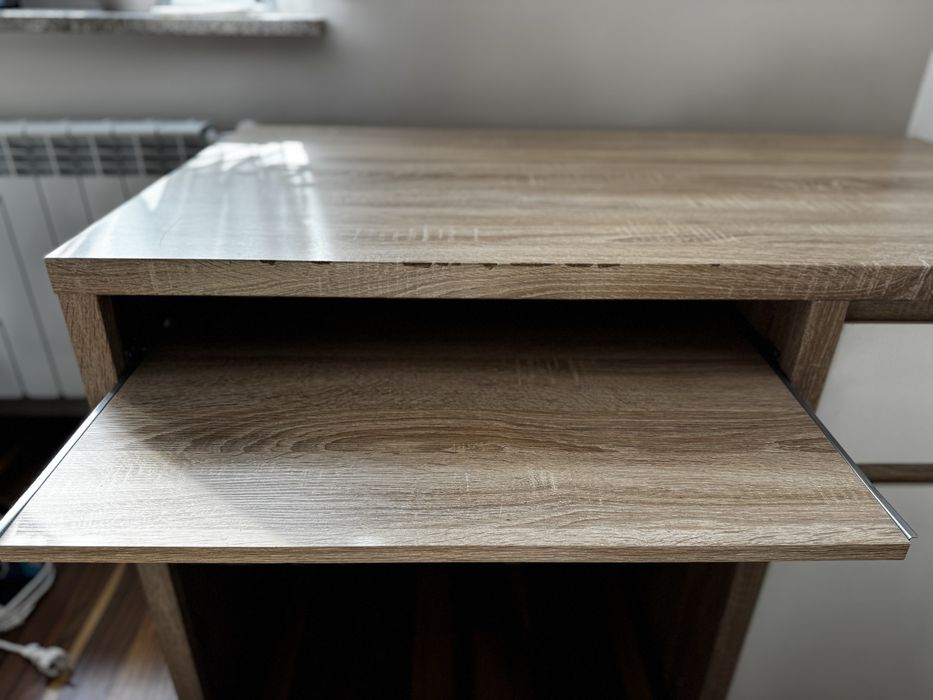 Biurko dąb sonoma + biel