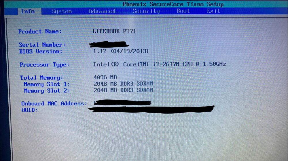 Laptop Fujitsu P771 (i7, 4GB, 128SSD) + stacja bazowa