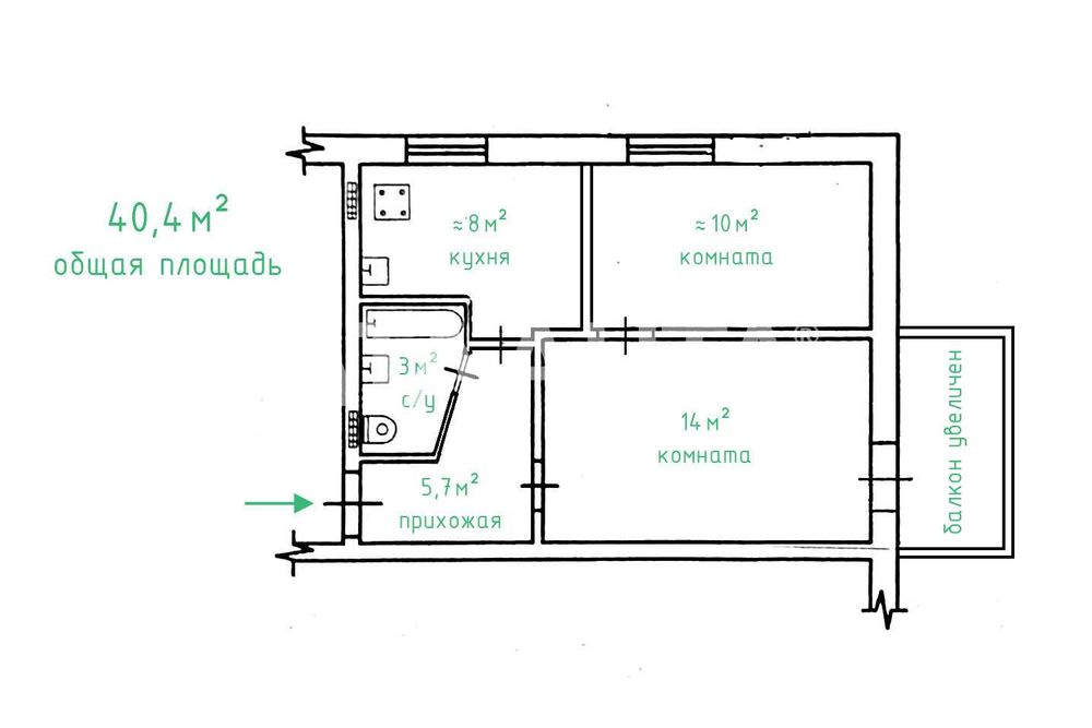 Очень симпатичная 2-х комнатная квартира с ремонтом на Черемушках