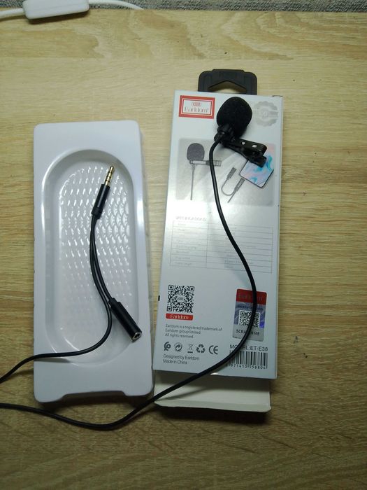 Mini microphone фірми Eardom розьємом 3,5мм (модель ET-E38)