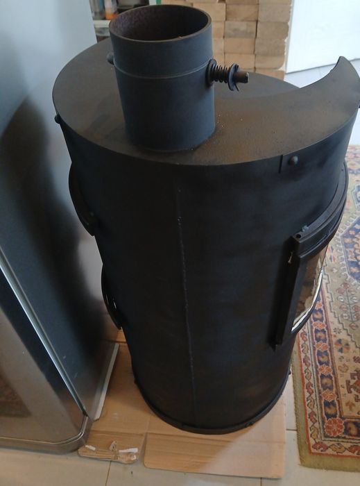 Salamandra a lenha como nova pouco uso possível entrega