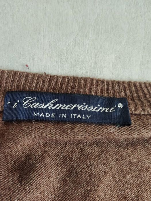 Męski sweter wełna kaszmir jedwab made in italy xl