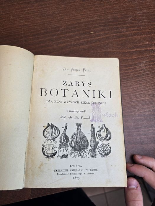 Ksiażka Zarys Botaniki 1875