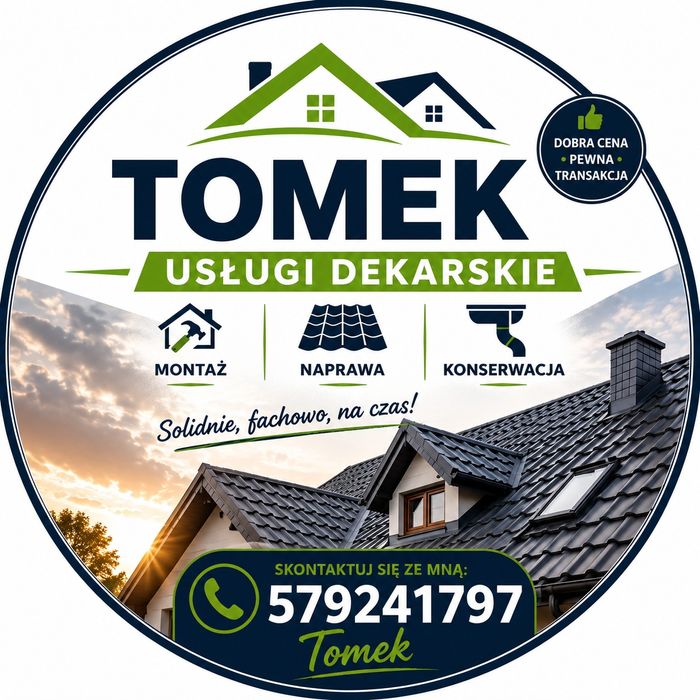 Dekarz, dachy, pokrycia dachowe, rynny - kompleksowe usługi dekarskie!!