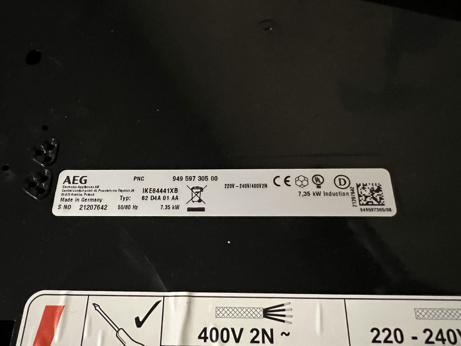 Placa indução AEG 77cm