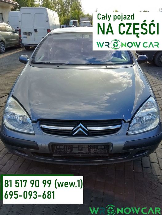 Citroen C5 I przed Lift (01-04r.) 1.8B 115KM. Silnik 6FZ EW7J4 Skrzynia 20DL29 lakier EYT.Cały na części. GWARANCJA !!! Przód Tył Zestaw Komplet Drzwi Klapa Zderzak Błotnik Maska Grill Atrapa Szyba Pas Lampa Lusterko Boczki Fotel Kanapa Kokpit Deska Rozdz