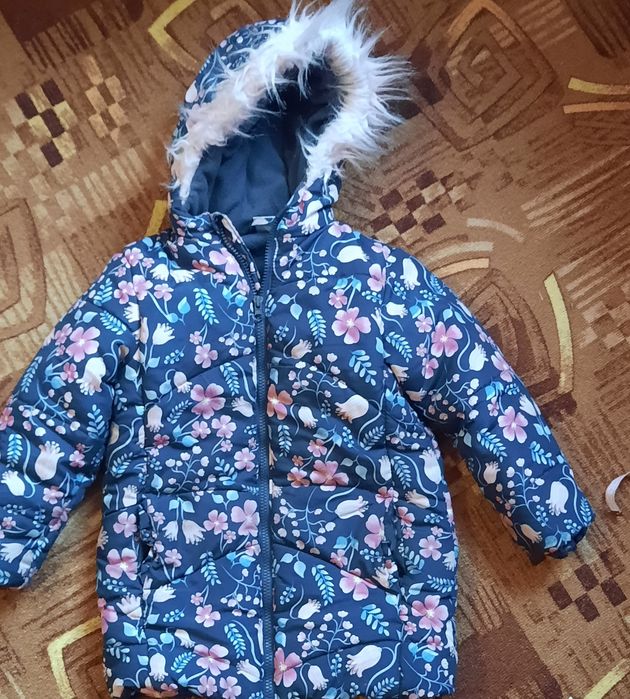 Kurtka zimowa ocieplana ma misiu z futerkiem 110