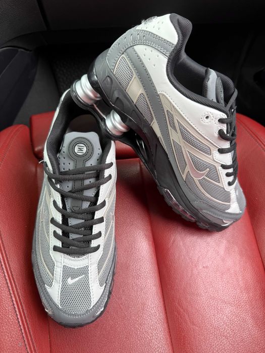 (БЕЗ ПЕРЕДОПЛАТИ) Nike x Supreme Shox Ride 2 Grey White найк шокс райд 2 супрім сірі білі