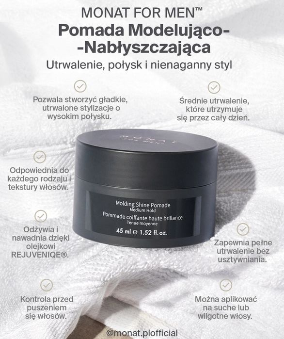 MONAT FOR MEN™ Pomada modelująco nablyszczajaca