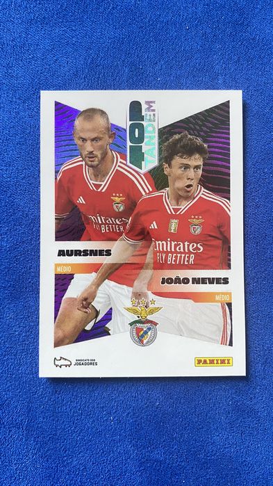 Cromo João Neves SLB Benfica Top Tadem Aursnes