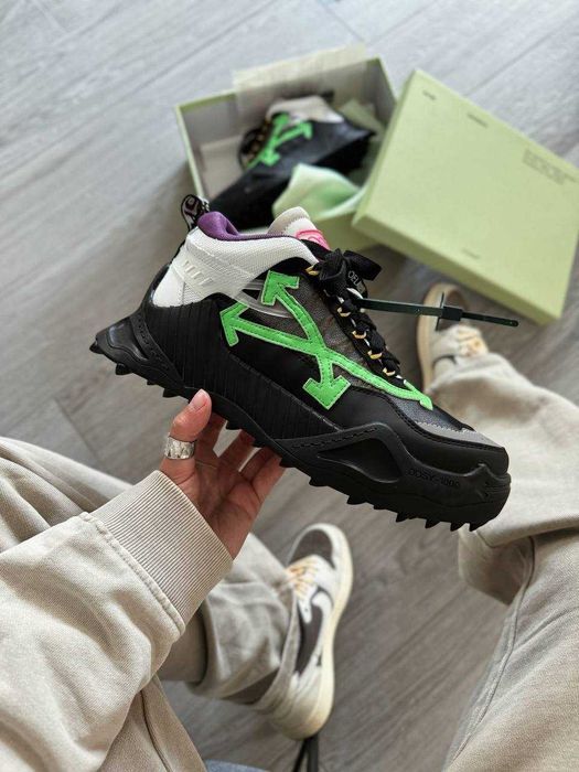 Кросівки OFF-WHITE Odsy-1000 Black/Green premium