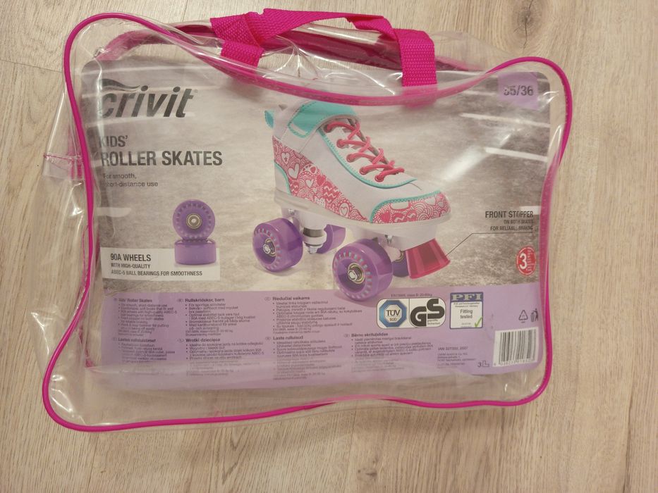 Wrotki rozmiar 35/36, ochraniacze