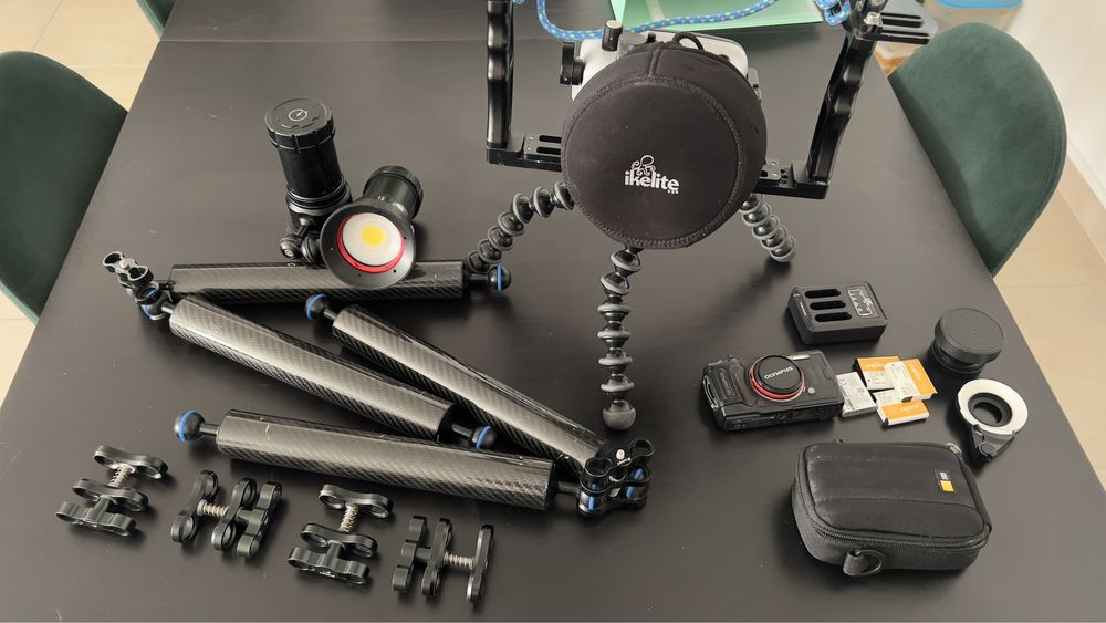 Olympus TG6 + kit completo para foto ou video subaquatico