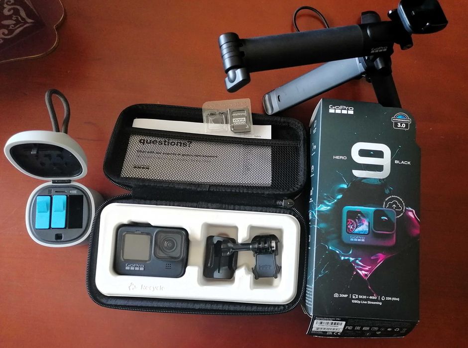 Go pro Hero 9 com acessórios (como nova)