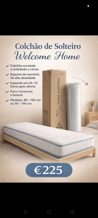 Colchão Vácuo 225€. Solteiro. Oportunidade