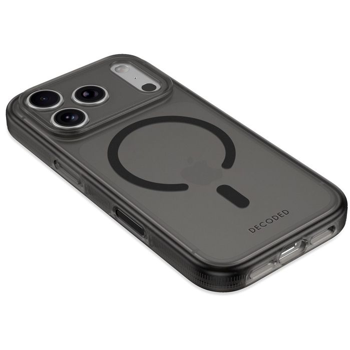 Decoded droptec transparent backcover - etui do iphone 18 pro max / 17 pro max kompatybilne z magsafe (frosted czarny)