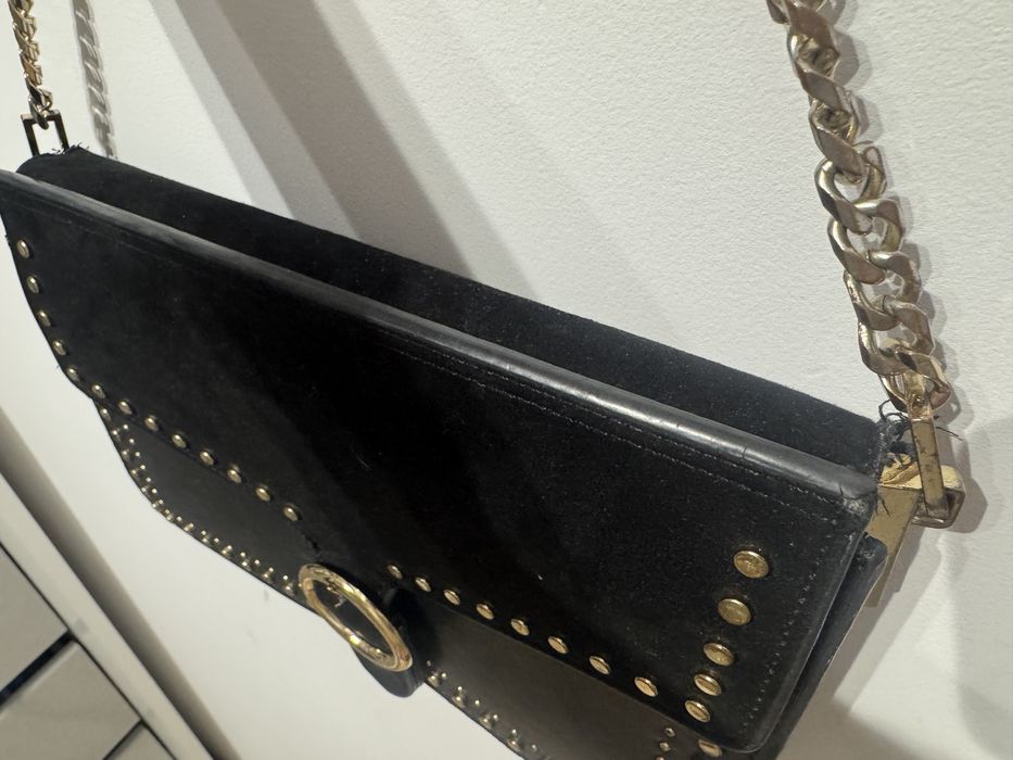 Torebka topshop kopertowa czarna ćwieki