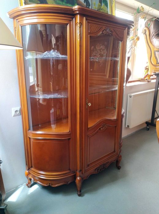 Francuska jadalnia witryna serwantka ludwikowska półokrągła