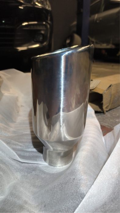 Linha direta toda em inox de 76 com panela com valvula eletrica  para golf 7 gti S3 8V e golf 7R