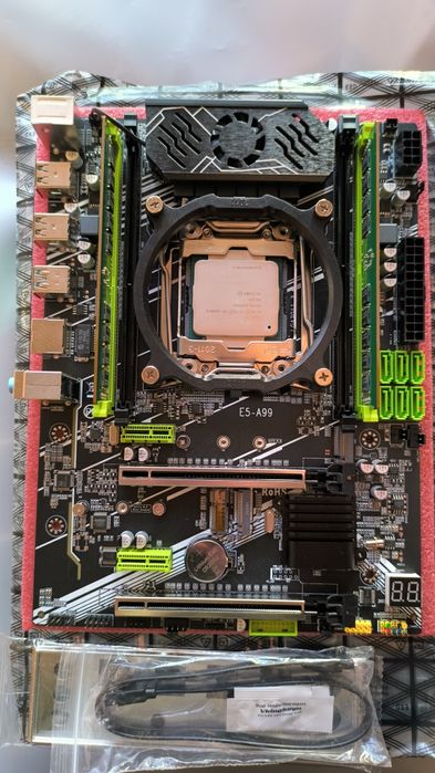 Комплект x99 2011 3 Qiyida e5-a99 проц Xeon e5 2697 v3 14 ядер 3.6ghz