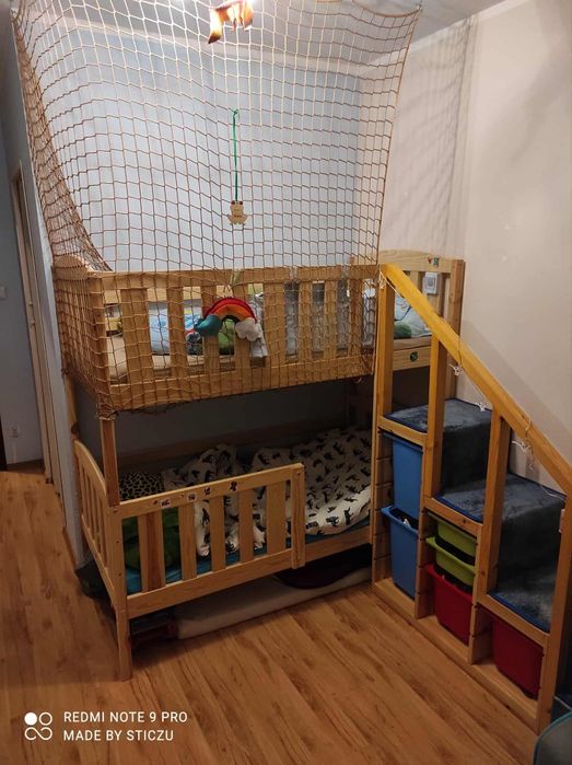 Łóżko piętrowe 160x80 ze schodami