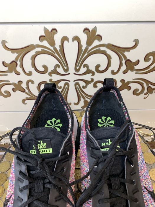 Розовые кеды кроссы кроссовки в сетку nike air max flyknit racer 44