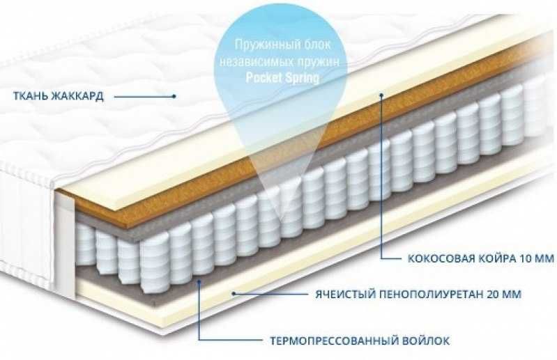 Матрас Чемпион Trend 1 ортопедический с независимыми пружинами