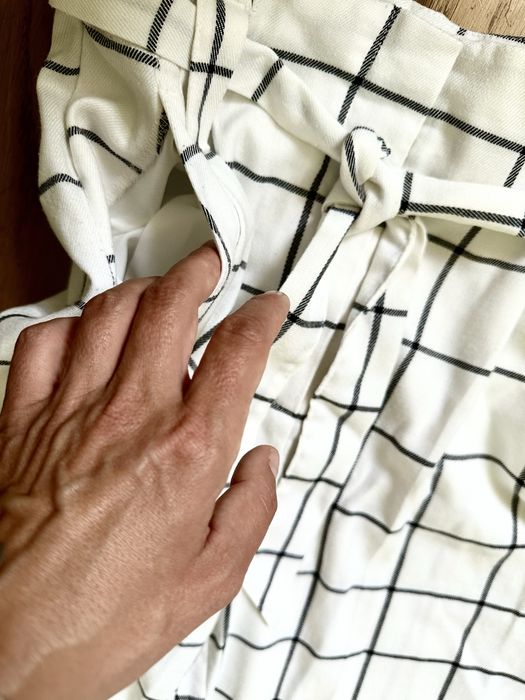 Primark miękkie cudne spodnie w kratę m/38 bdb