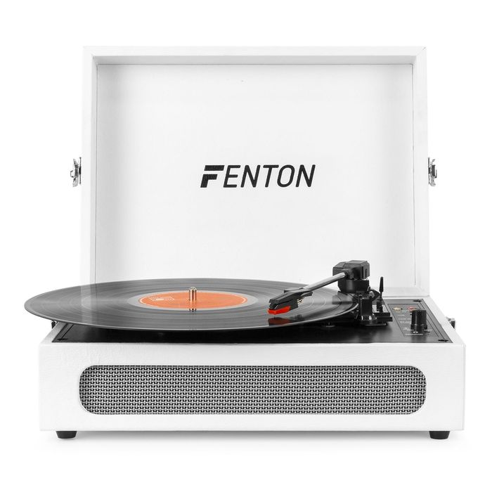Gramofon w walizce z wbudowaniami głośnikami