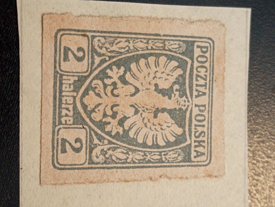 2 selos antigos Polonia Poczta Polska  1919 - Sem carimbo