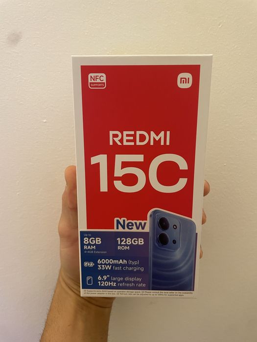 Xiaomi Redmi 15C 5G 128GB NOVO SELADO — 6000mAh / 120Hz / NFC