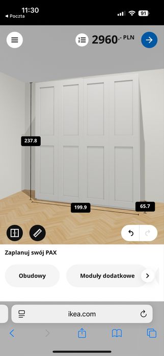 Szafa PAX 200x66x238