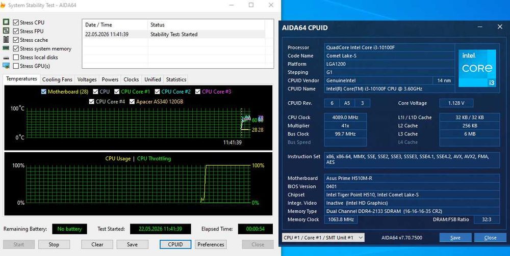 сет Intel Core-i3 10100F 4.3GHz +плата ASUS Prime H510+кулер. Trade-IN