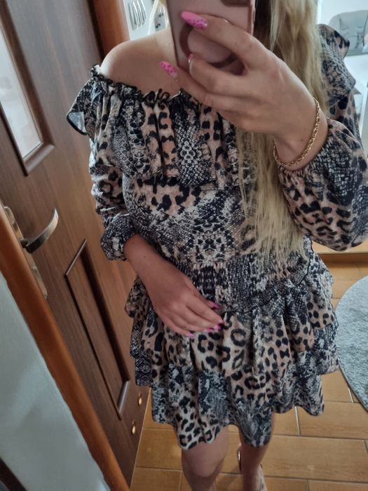 Sukienka Excellene wzór zwierzęcy roz S/M