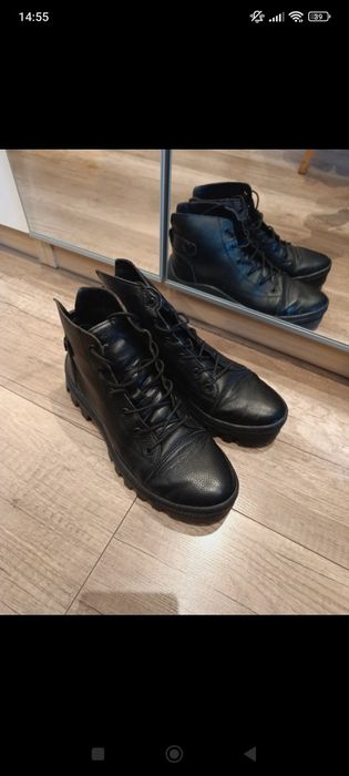 Botki trzewiki Oh butik Rusin new look skóra 38